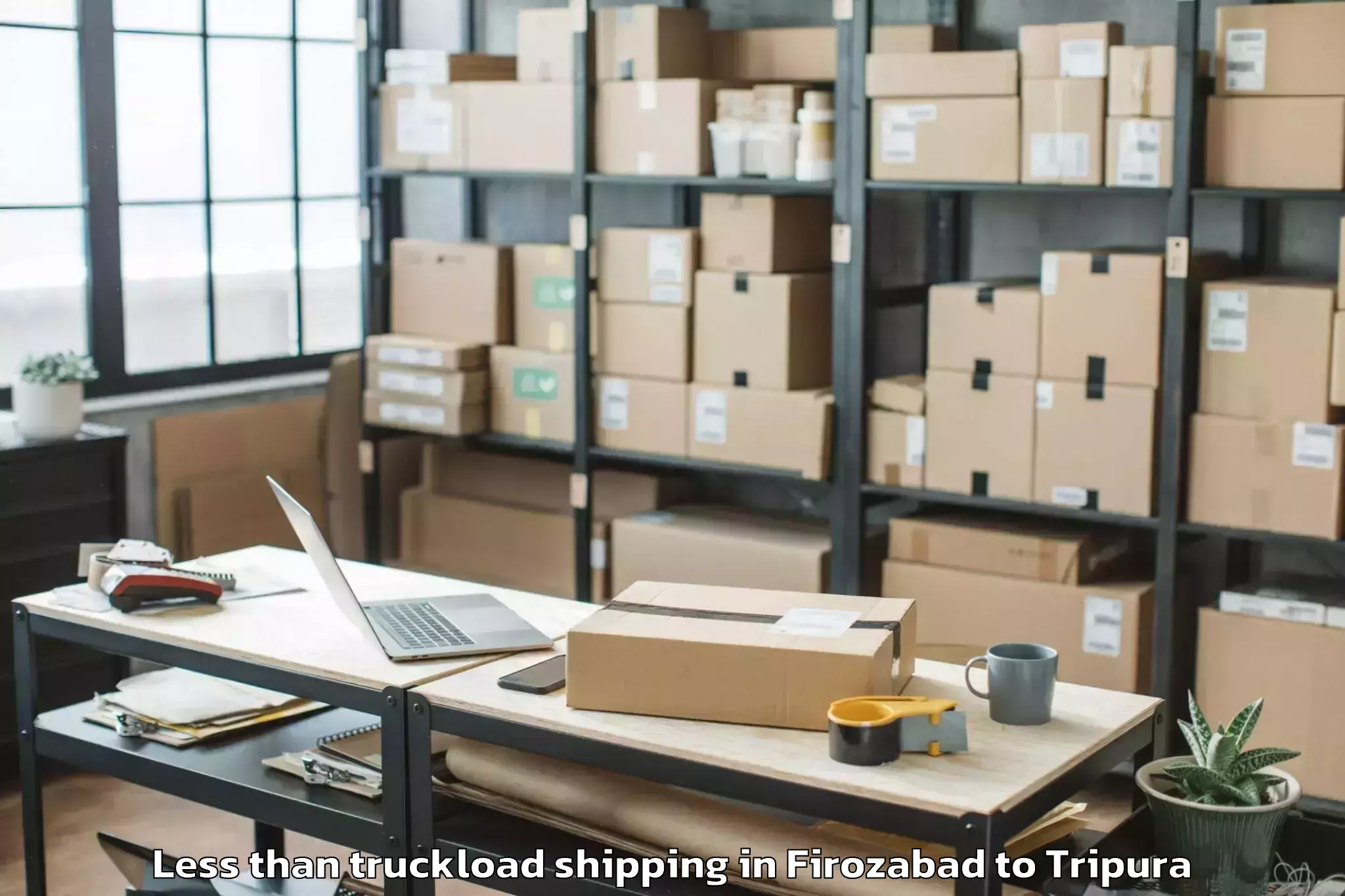 Firozabad to Udaipur Tripura Less Than Truckload Shipping Booking